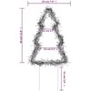 Kalėdinės dekoracijos eglutės su smaigais, 3vnt., 50LED, 30cm