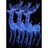 Kalėdinės dekoracijos elniai, 3vnt., 180cm, akrilas, 250 LED
