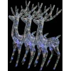 Kalėdinės dekoracijos elniai, 3vnt., 180cm, akrilas, 250 LED