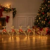 Kalėdinis elnias su rogutėmis 5 vnt. 100 LED Šilta balta