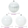 Kalėdinis Kabinamas Rinkinys XXL 3 vnt. Balta Ø 25 cm Plastmasė