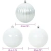 Kalėdinis Kabinamas Rinkinys XXL 4 vnt. Balta Ø 20 cm Plastmasė