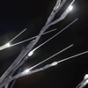 Kalėdinis medis, 1,8m, su 200 šaltų baltų LED lempučių