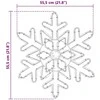 Kalėdinis snaigė 156 LED Mėlyna 55.5 x 55.5 x 0.75cm PVC