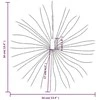 Kalėdinis šviestuvas fejerverkas, 140 šaltų baltų LED, 17cm