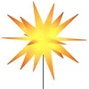 Kalėdinis šviestuvas su kuoliuku ir LED, geltonas, 57cm