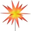 Kalėdinis šviestuvas su kuoliuku ir LED, raudonas, 57cm