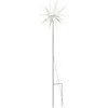 Kalėdinis šviestuvas su kuoliuku ir LED, baltas, 57cm