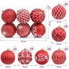 Kalėdinių kamuoliukų rinkinys XL 12 vnt. Raudona ir balta 10 cm
