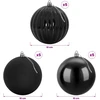 Kalėdinių kamuoliukų rinkinys XL 15 vnt. Juoda Skersmuo 10 cm