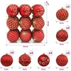 Kalėdinių kamuoliukų rinkinys XL 18 vnt. Raudona ir auksinė