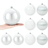 Kalėdinių kamuoliukų rinkinys XL 9 vnt. Balta Skersmuo 15 cm