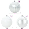 Kalėdinių kamuoliukų rinkinys XL 9 vnt. Balta Skersmuo 15 cm