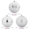 Kalėdinis Kamuoliukų Rinkinys XL 9 pcs Sidabro Plastmasė