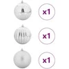 Kalėdinių Kamuoliukų Rinkinys XXL 3 pcs Sidabro Plastmasė