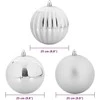 Kalėdinių Kamuoliukų Rinkinys XXL 3 pcs Sidabro Plastmasė