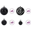 Kalėdinių Kraitės Rinkinys su 150 LED 61 pcs Juoda Plastmasė