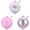 Kalėdinių rutulių rinkinys XXL 4 vnt. Rožinė Ø 20 cm Plastmasė