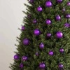 Kalėdinių žaisliukų rinkinys, 111vnt., violetinis, polistirenas