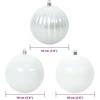 Kalėdų Burbulų Rinkinys XL 15 vnt. Balta Ø 10 cm Plastmasė