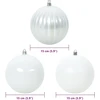 Kalėdų Burbulų Rinkinys XL 9 vnt. Balta Ø 15 cm Plastmasė