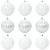 Kalėdų Burbulų Rinkinys XL 9 vnt. Balta Ø 15 cm Plastmasė