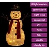 Kalėdų dekoracija sniego senis, 60cm, prabangus audinys, LED
