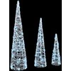 Kalėdų eglutė 3 pcs Šalta balta 20 x 20 x 80 cm Akrilas