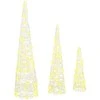 Kalėdų eglutė 3 pcs Šilta balta 20 x 20 x 80 cm Akrilas