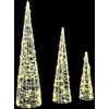 Kalėdų eglutė 3 pcs Šilta balta 20 x 20 x 80 cm Akrilas