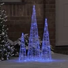 Kalėdų eglutė 3 vnt. 90 LED Mėlyna 20 x 20 x 80 cm Akrilas