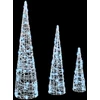 Kalėdų eglutė 3 vnt. 90 LED Šalta balta 20 x 20 x 80 cm Akrilas