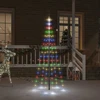 Kalėdų eglutė ant vėliavos stiebo, 180cm, 108 spalvotos LED