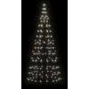 Kalėdų eglutė ant vėliavos stiebo, 180cm, 200 šaltų LED