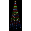 Kalėdų eglutė ant vėliavos stiebo, 180cm, 108 spalvotos LED