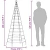 Kalėdų eglutė ant vėliavos stiebo, 180cm, 200 šaltų LED