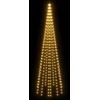 Kalėdų eglutė ant vėliavos stiebo, 300cm, 310 šiltų baltų LED