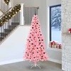 Kalėdų eglutė su LED lemputėmis Rožinė 240 cm PVC ir Plienas