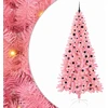 Kalėdų eglutė su LED lemputėmis Rožinė 240 cm PVC ir Plienas