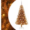 Kalėdų eglutė su 150 LED s stovu Auksinė 150 cm PET