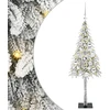 Kalėdų eglutė su 150 LED s stovu Balta 120 cm PE ir Plienas