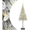 Kalėdų eglutė su 150 LED s stovu Balta 120 cm PE ir Plienas