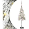 Kalėdų eglutė su 150 LED s stovu Balta 120 cm PE ir Plienas