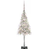 Kalėdų eglutė su 150 LED s stovu Balta 120 cm PE ir Plienas