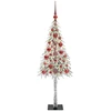 Kalėdų eglutė su 150 LED s stovu Balta 120 cm PE ir Plienas