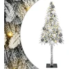 Kalėdų eglutė su 150 LED s stovu Balta 120 cm PE ir Plienas