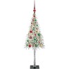 Kalėdų eglutė su 150 LED s stovu Balta 120 cm PE ir Plienas