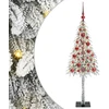 Kalėdų eglutė su 150 LED s stovu Balta 120 cm PE ir Plienas