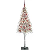 Kalėdų eglutė su 150 LED s stovu Balta 150 cm PE ir Plienas