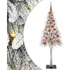 Kalėdų eglutė su 150 LED s stovu Balta 150 cm PE ir Plienas